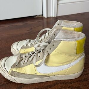 Nike Blazers Yellow High-Top Sneakers